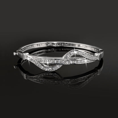 Designer Crossover Bangle Featuring Crystals by Swarovski®